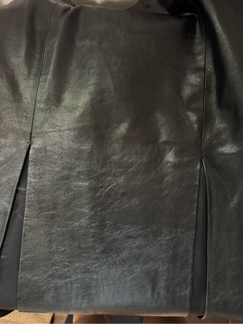 Gucci Black Leather Midi Skirt - Picture 3 of 7